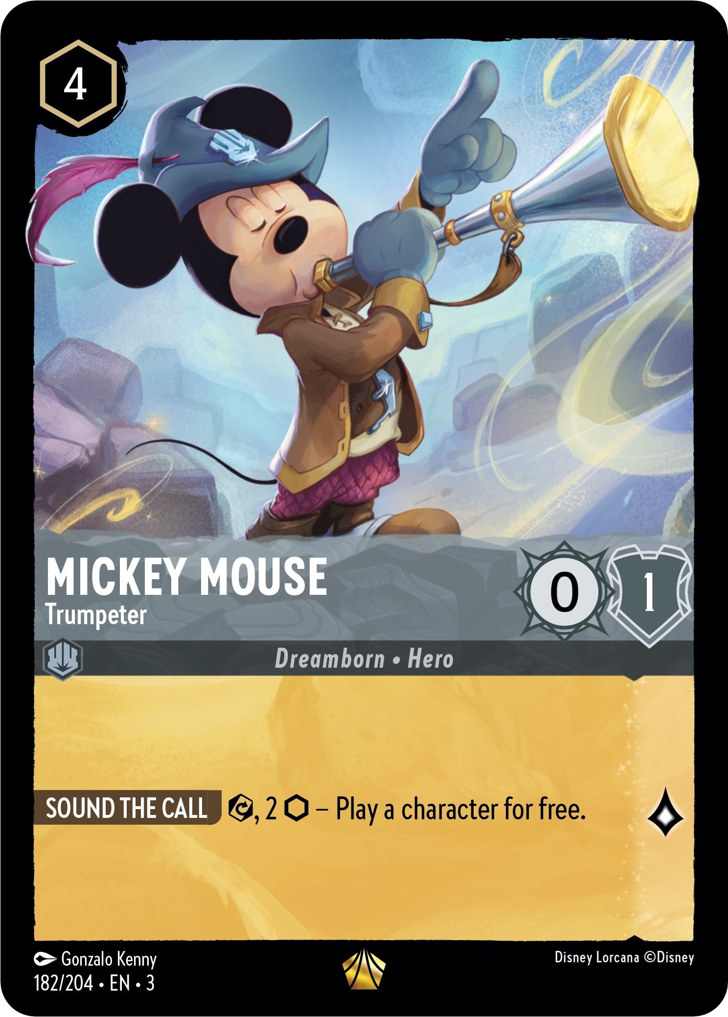 Image for Mickey Mouse - Trumpeter (182/204) (Into the Inklands) - Disney Lorcana