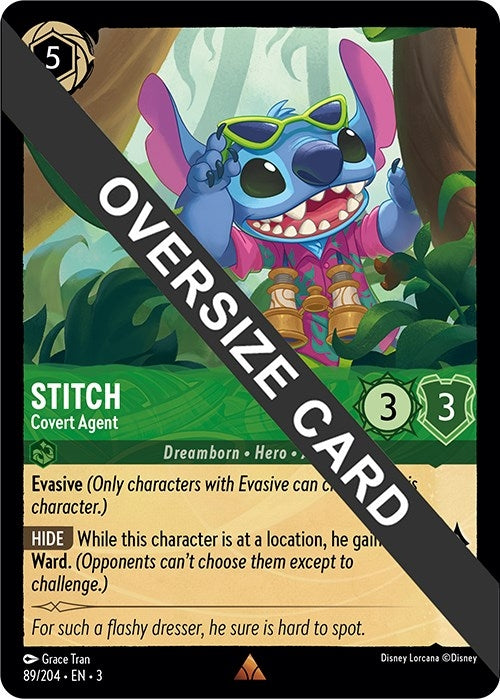 Image for Stitch - Covert Agent (Oversized) (89/204) (Into the Inklands) - Disney Lorcana