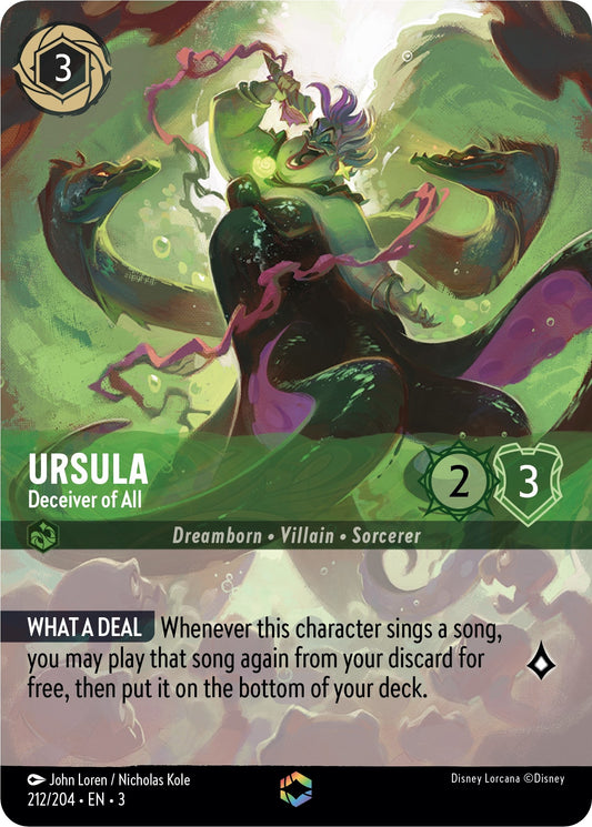 Image for Ursula - Deceiver of All (Enchanted) (212/204) (Into the Inklands) - Disney Lorcana