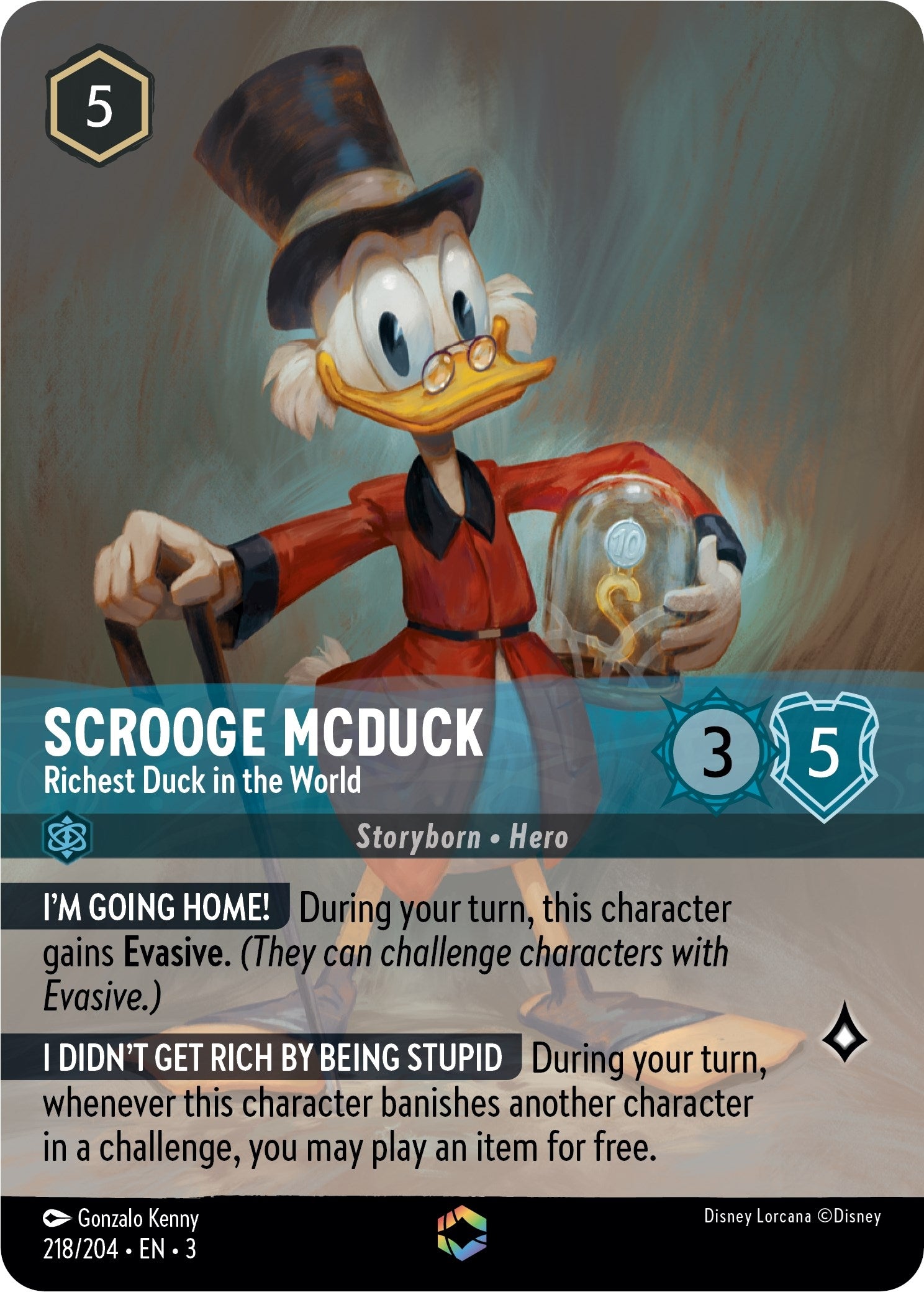 Image for Scrooge McDuck - Richest Duck in the World (Enchanted) (218/204) (Into the Inklands) - Disney Lorcana