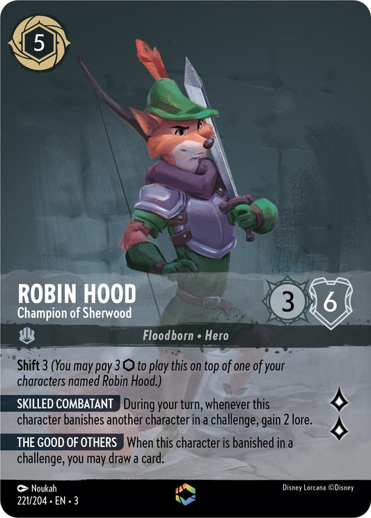 Image for Robin Hood - Champion of Sherwood (Enchanted) (221/204) (Into the Inklands) - Disney Lorcana
