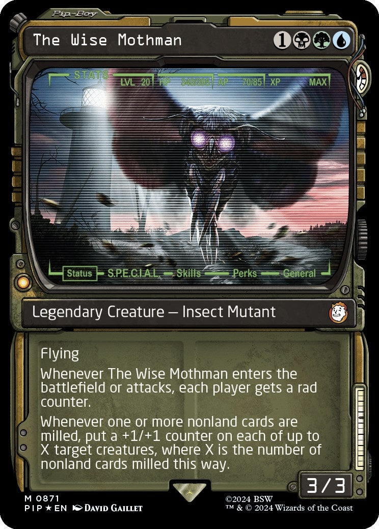 Image for The Wise Mothman (Showcase) (Surge Foil) (871) (Universes Beyond: Fallout) - Magic: The Gathering