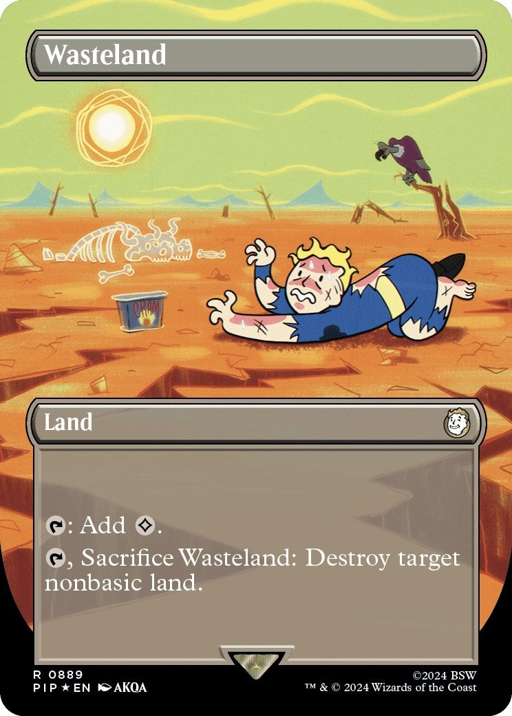 Image for Wasteland (Borderless) (Surge Foil) (889) (Universes Beyond: Fallout) - Magic: The Gathering