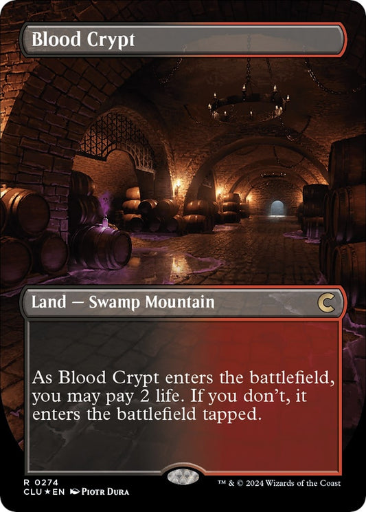 Image for Blood Crypt (Borderless) (274) (Ravnica: Clue Edition) - Magic: The Gathering