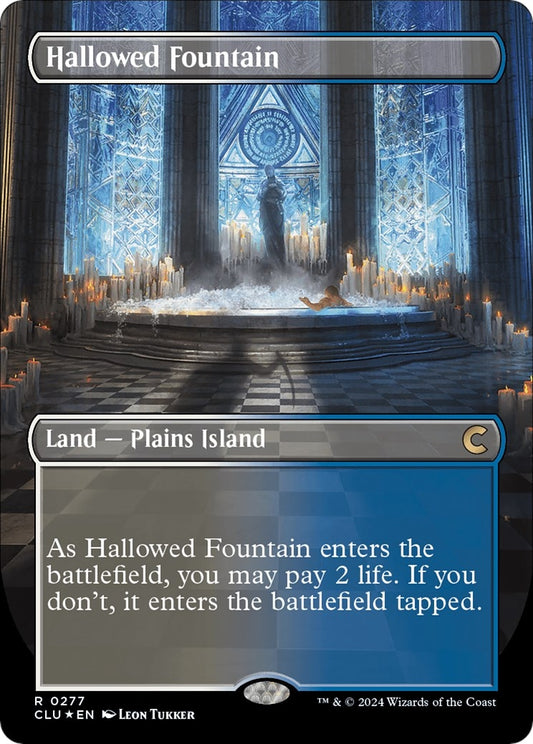 Image for Hallowed Fountain (Borderless) (277) (Ravnica: Clue Edition) - Magic: The Gathering
