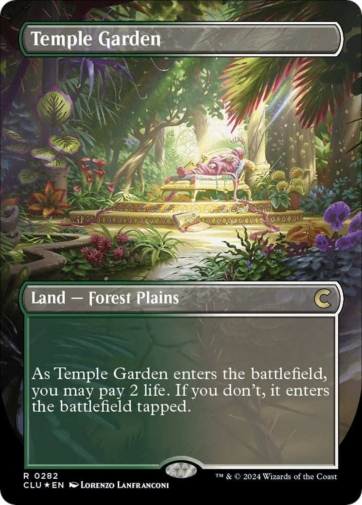 Image for Temple Garden (Borderless) (282) (Ravnica: Clue Edition) - Magic: The Gathering