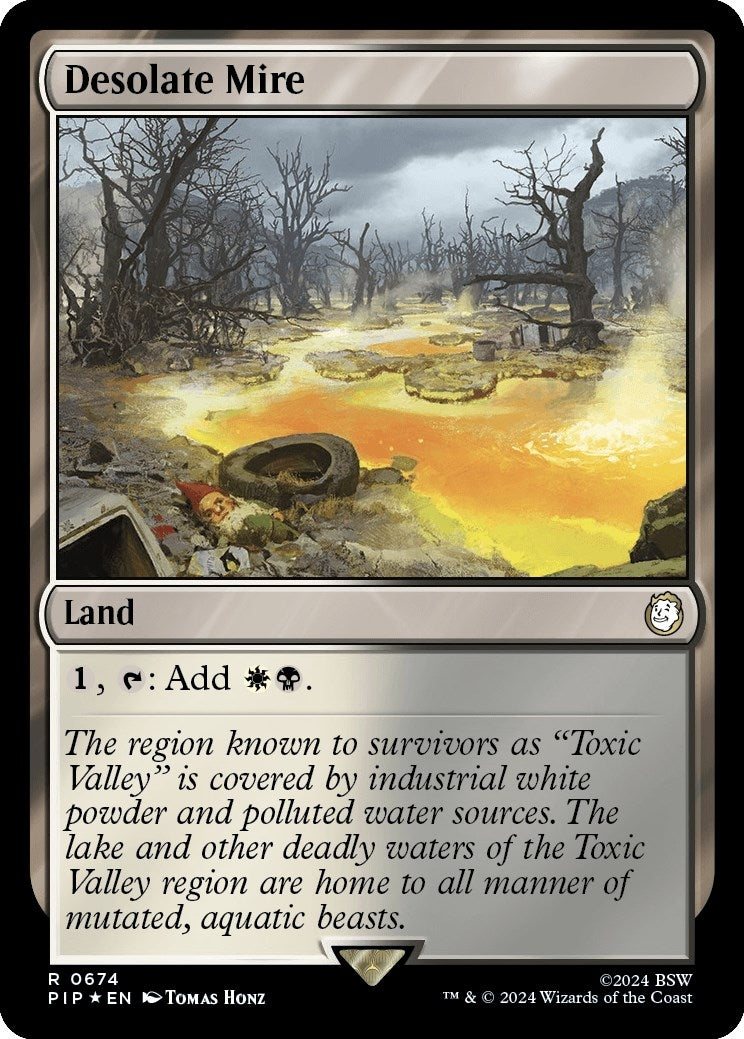 Image for Desolate Mire (Surge Foil) (674) (Universes Beyond: Fallout) - Magic: The Gathering