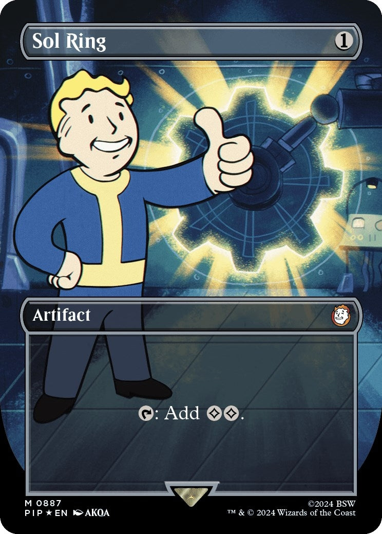 Image for Sol Ring (Borderless) (Surge Foil) (887) (Universes Beyond: Fallout) - Magic: The Gathering