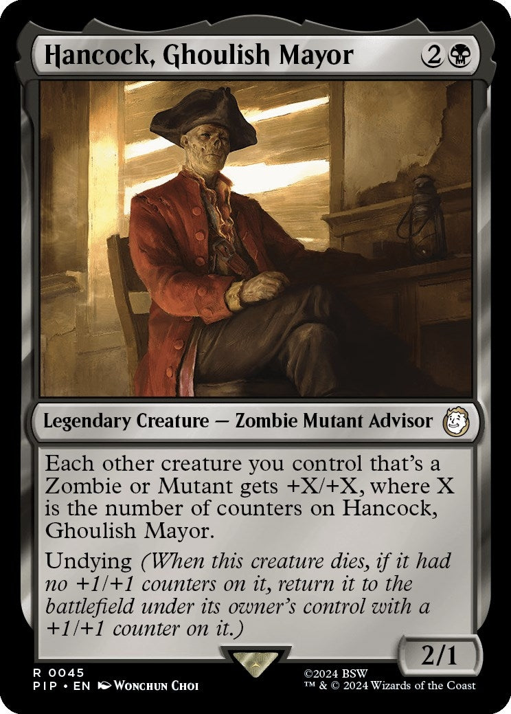 Image for Hancock, Ghoulish Mayor (45) (Universes Beyond: Fallout) - Magic: The Gathering