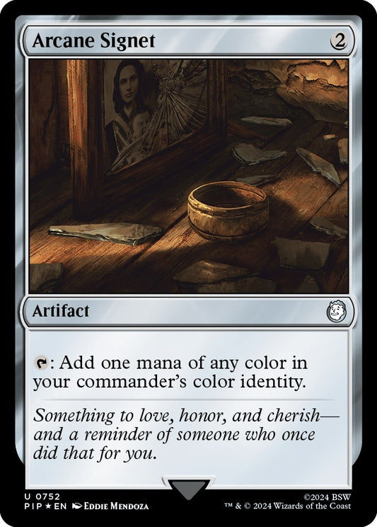 Image for Arcane Signet (Surge Foil) (752) (Universes Beyond: Fallout) - Magic: The Gathering