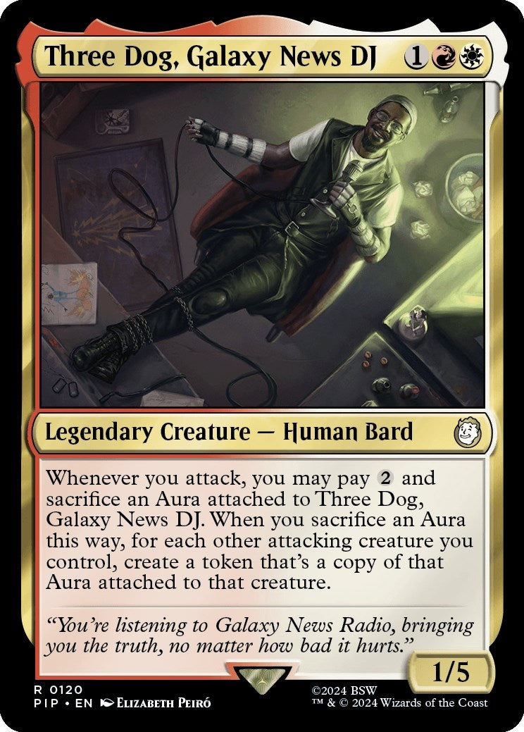 Image for Three Dog, Galaxy News DJ (120) (Universes Beyond: Fallout) - Magic: The Gathering