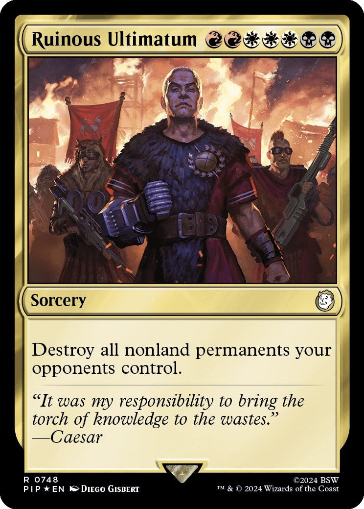 Image for Ruinous Ultimatum (Surge Foil) (748) (Universes Beyond: Fallout) - Magic: The Gathering