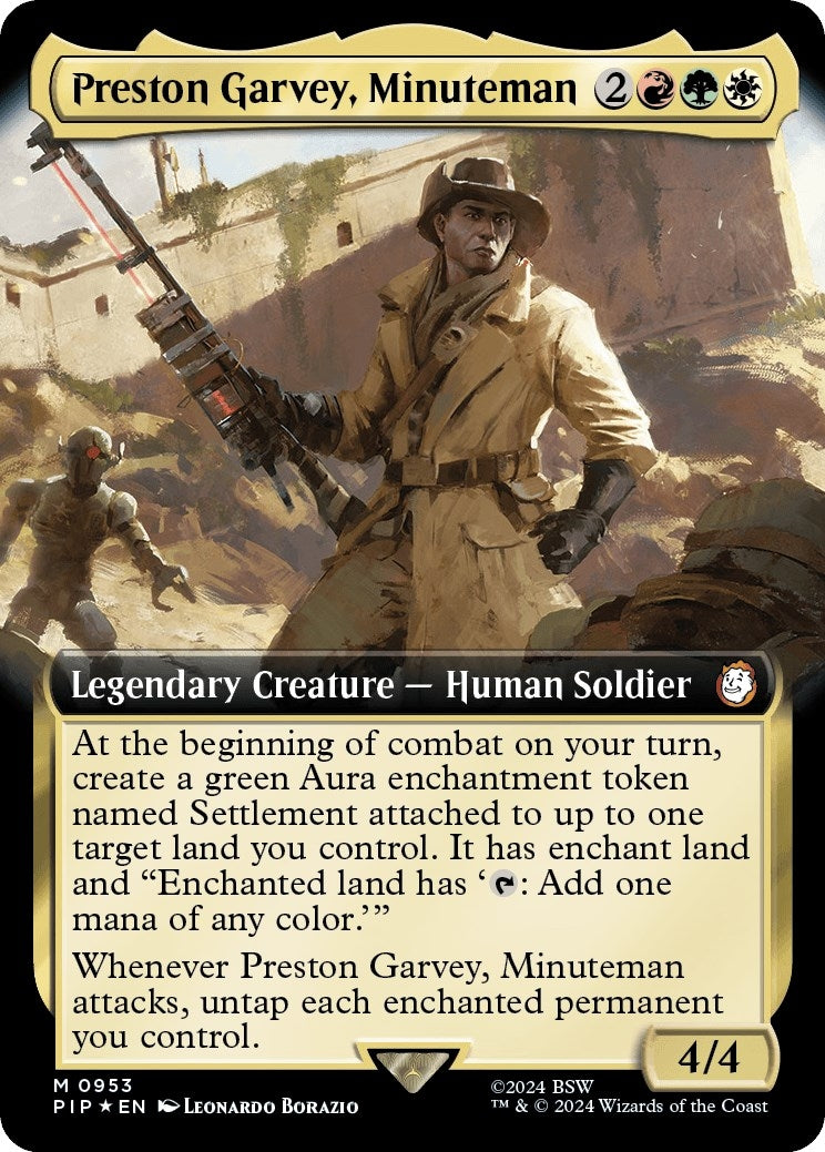 Image for Preston Garvey, Minuteman (Extended Art) (Surge Foil) (953) (Universes Beyond: Fallout) - Magic: The Gathering