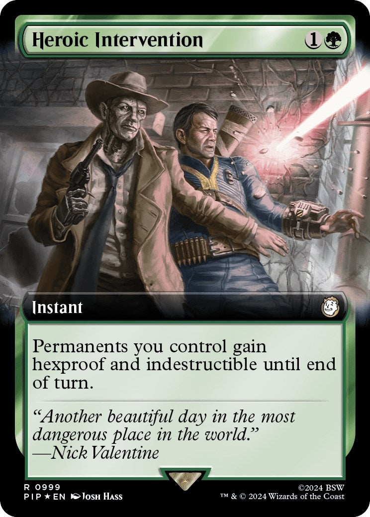 Image for Heroic Intervention (Extended Art) (Surge Foil) (999) (Universes Beyond: Fallout) - Magic: The Gathering