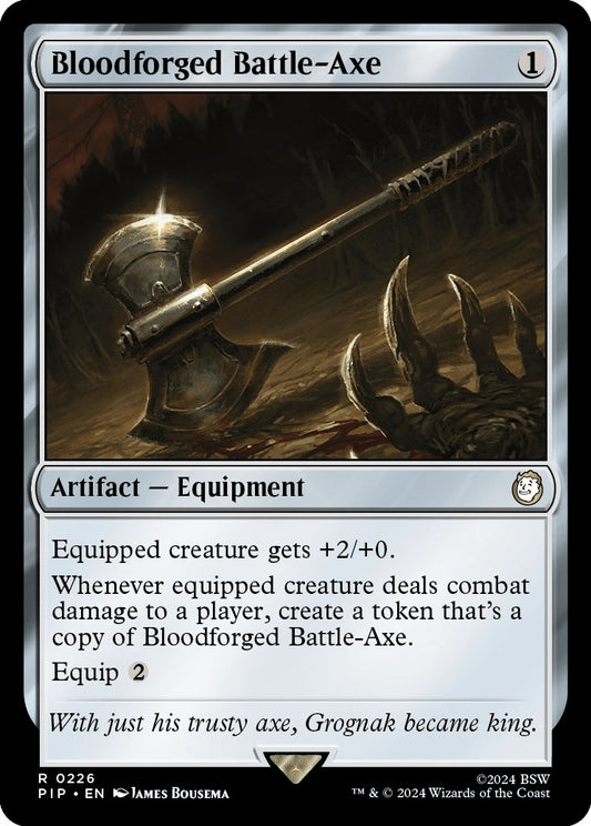 Image for Bloodforged Battle-Axe (226) (Universes Beyond: Fallout) - Magic: The Gathering