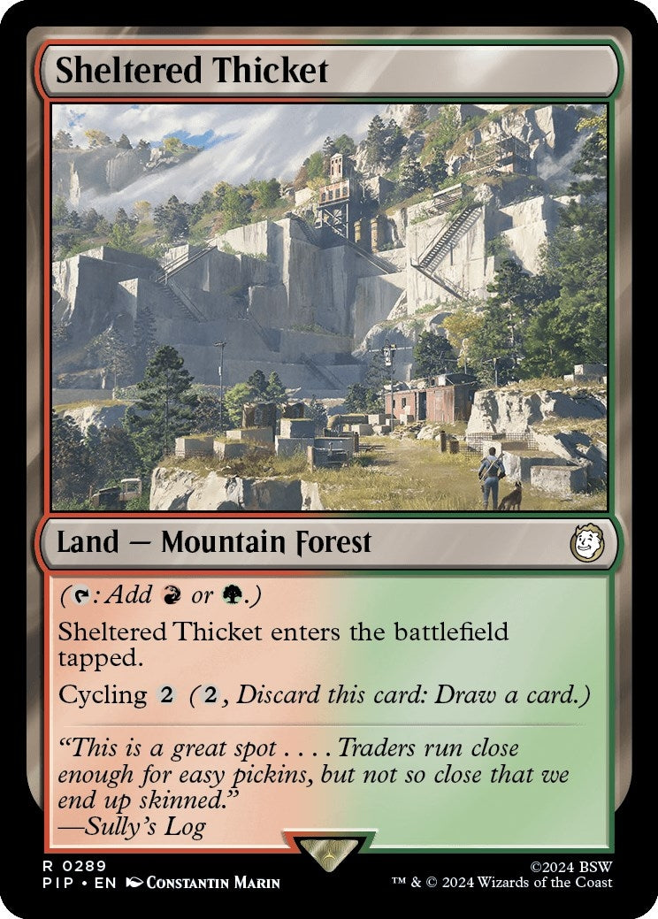 Image for Sheltered Thicket (289) (Universes Beyond: Fallout) - Magic: The Gathering