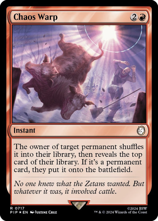 Image for Chaos Warp (Surge Foil) (717) (Universes Beyond: Fallout) - Magic: The Gathering