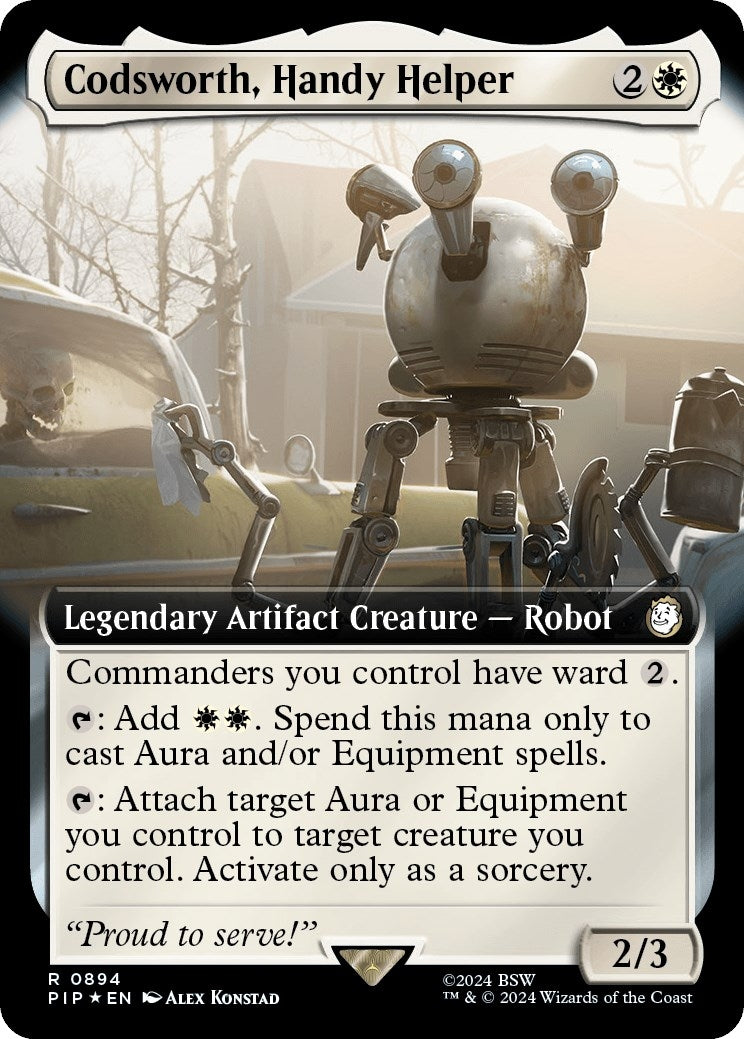 Image for Codsworth, Handy Helper (Extended Art) (Surge Foil) (894) (Universes Beyond: Fallout) - Magic: The Gathering