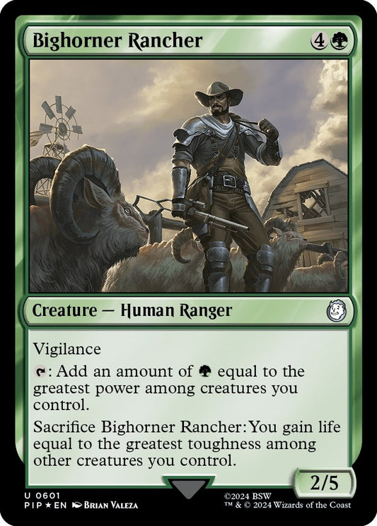 Image for Bighorner Rancher (Surge Foil) (601) (Universes Beyond: Fallout) - Magic: The Gathering
