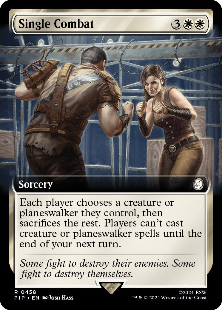Image for Single Combat (Extended Art) (458) (Universes Beyond: Fallout) - Magic: The Gathering