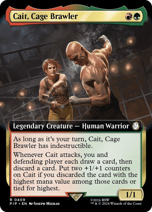 Image for Cait, Cage Brawler (Extended Art) (409) (Universes Beyond: Fallout) - Magic: The Gathering