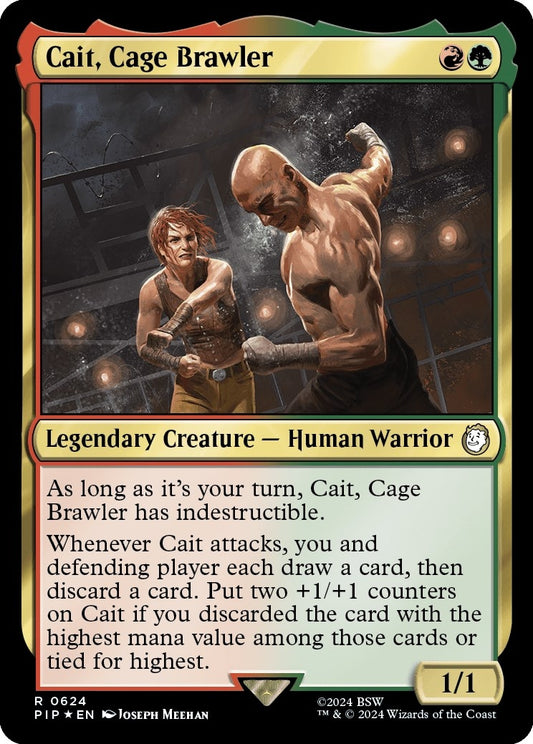 Image for Cait, Cage Brawler (Surge Foil) (624) (Universes Beyond: Fallout) - Magic: The Gathering