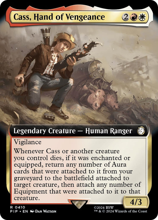 Image for Cass, Hand of Vengeance (Extended Art) (410) (Universes Beyond: Fallout) - Magic: The Gathering