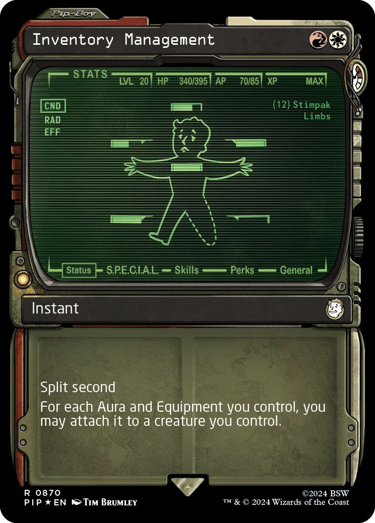 Image for Inventory Management (Showcase) (Surge Foil) (870) (Universes Beyond: Fallout) - Magic: The Gathering