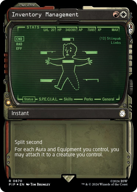 Image for Inventory Management (Showcase) (Surge Foil) (870) (Universes Beyond: Fallout) - Magic: The Gathering