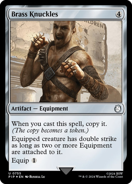 Image for Brass Knuckles (Surge Foil) (755) (Universes Beyond: Fallout) - Magic: The Gathering