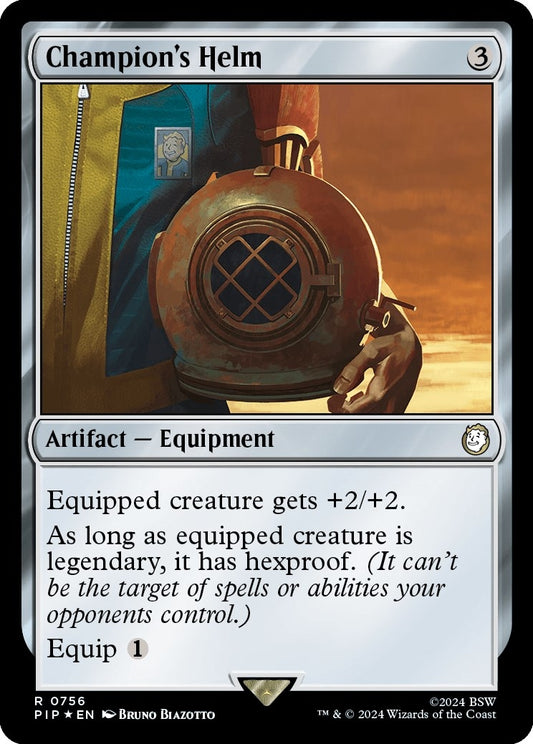 Image for Champion's Helm (Surge Foil) (756) (Universes Beyond: Fallout) - Magic: The Gathering