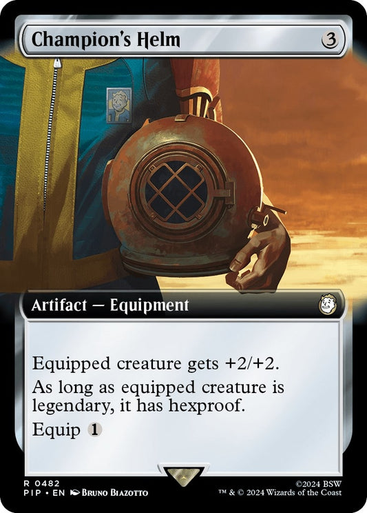 Image for Champion's Helm (Extended Art) (482) (Universes Beyond: Fallout) - Magic: The Gathering