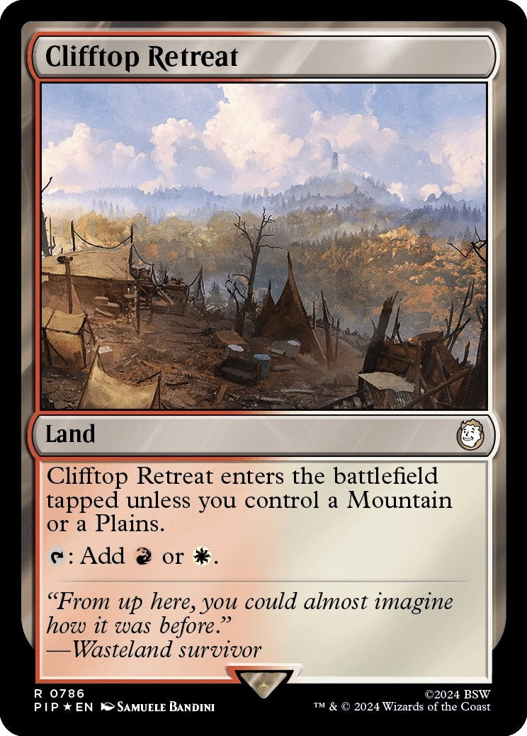 Image for Clifftop Retreat (Surge Foil) (786) (Universes Beyond: Fallout) - Magic: The Gathering