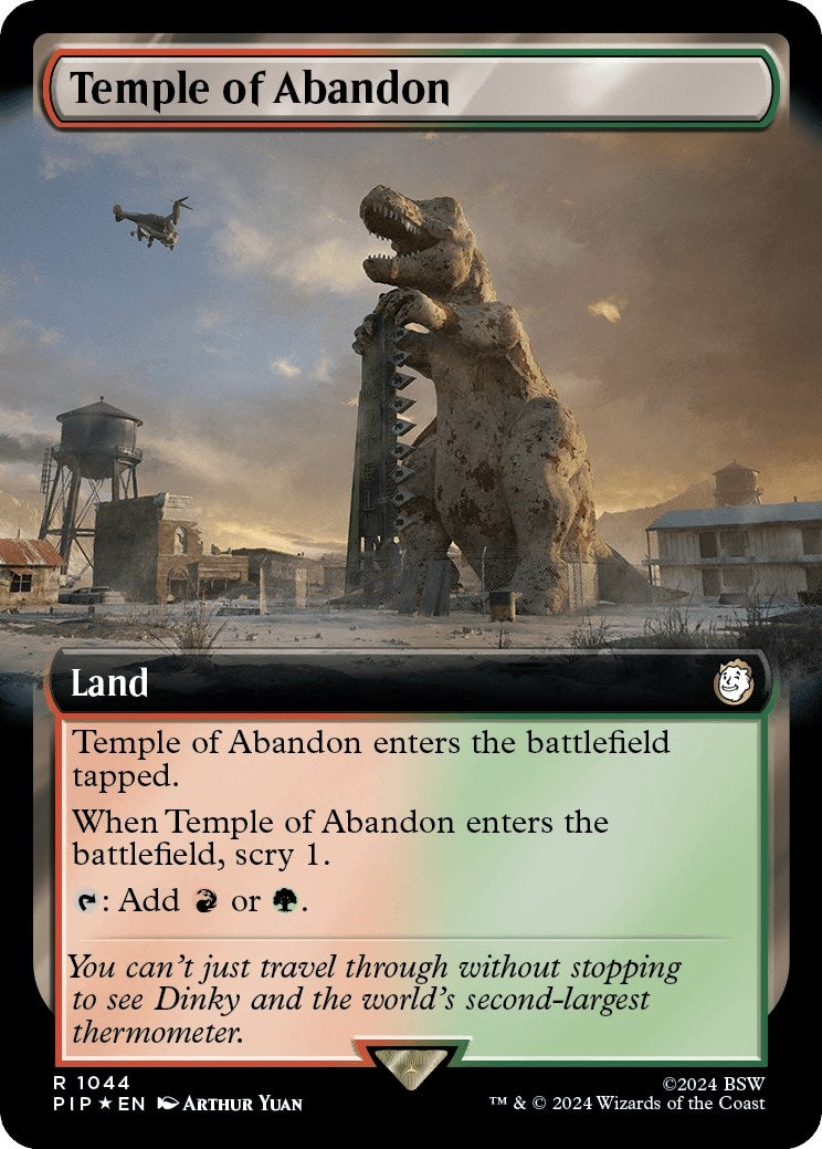 Image for Temple of Abandon (Extended Art) (Surge Foil) (1044) (Universes Beyond: Fallout) - Magic: The Gathering