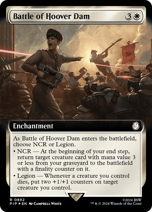 Image for Battle of Hoover Dam (Extended Art) (Surge Foil) (892) (Universes Beyond: Fallout) - Magic: The Gathering