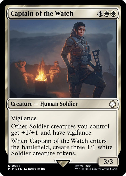 Image for Captain of the Watch (Surge Foil) (685) (Universes Beyond: Fallout) - Magic: The Gathering
