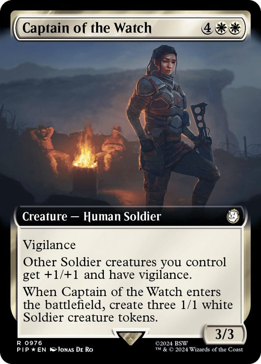 Image for Captain of the Watch (Extended Art) (Surge Foil) (976) (Universes Beyond: Fallout) - Magic: The Gathering