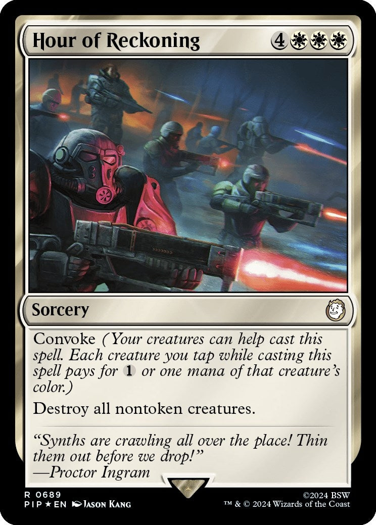 Image for Hour of Reckoning (Surge Foil) (689) (Universes Beyond: Fallout) - Magic: The Gathering