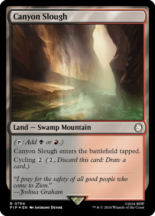 Image for Canyon Slough (Surge Foil) (784) (Universes Beyond: Fallout) - Magic: The Gathering