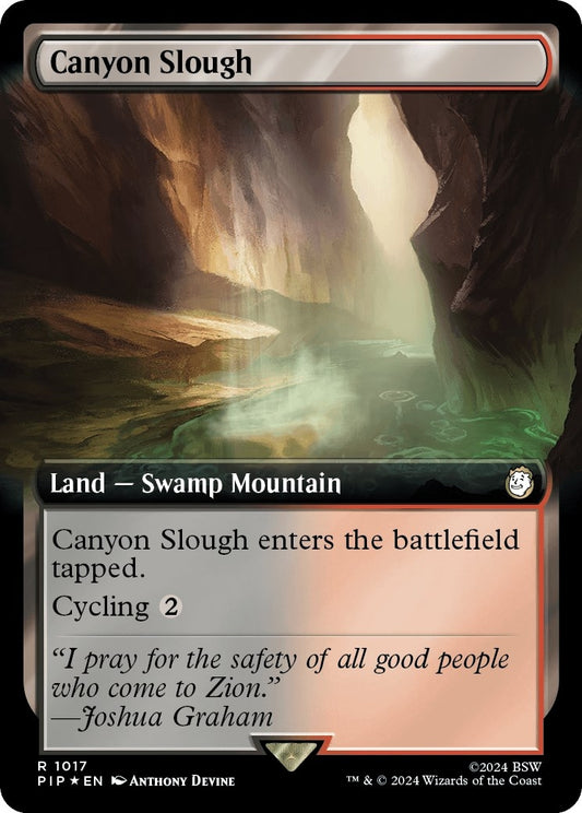 Image for Canyon Slough (Extended Art) (Surge Foil) (1017) (Universes Beyond: Fallout) - Magic: The Gathering