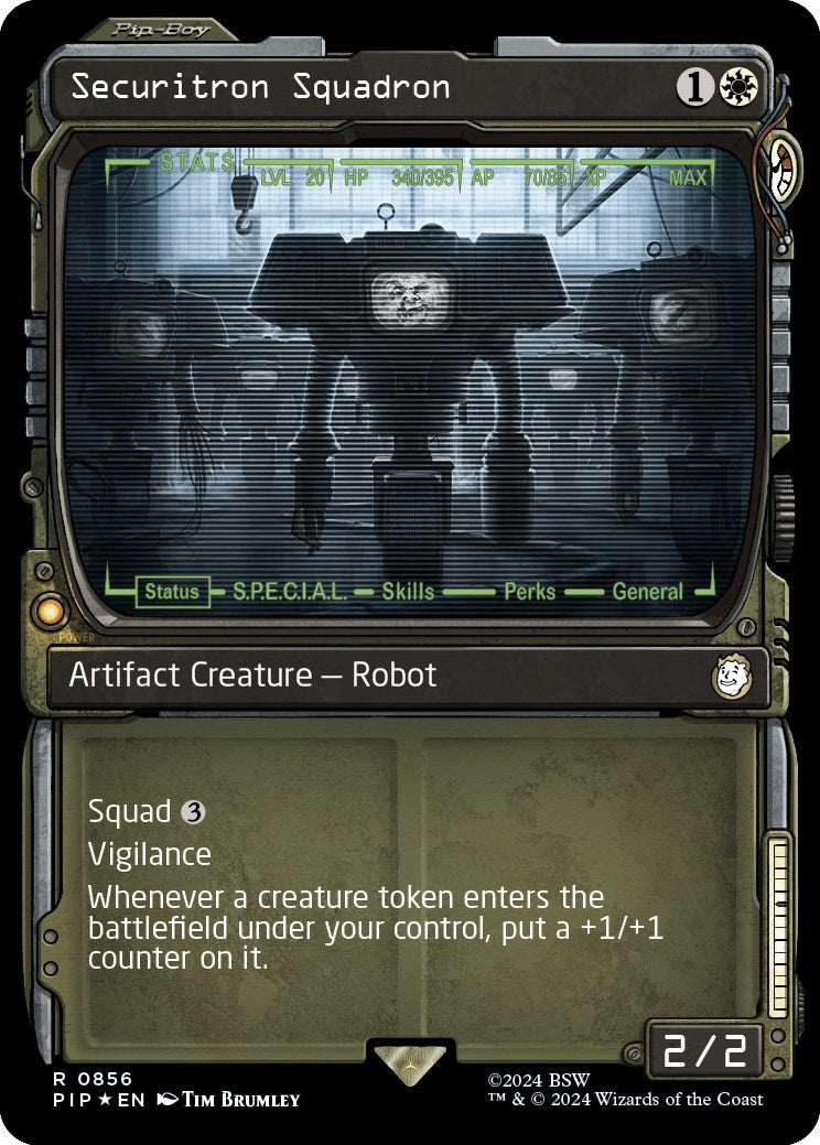 Image for Securitron Squadron (Showcase) (Surge Foil) (856) (Universes Beyond: Fallout) - Magic: The Gathering