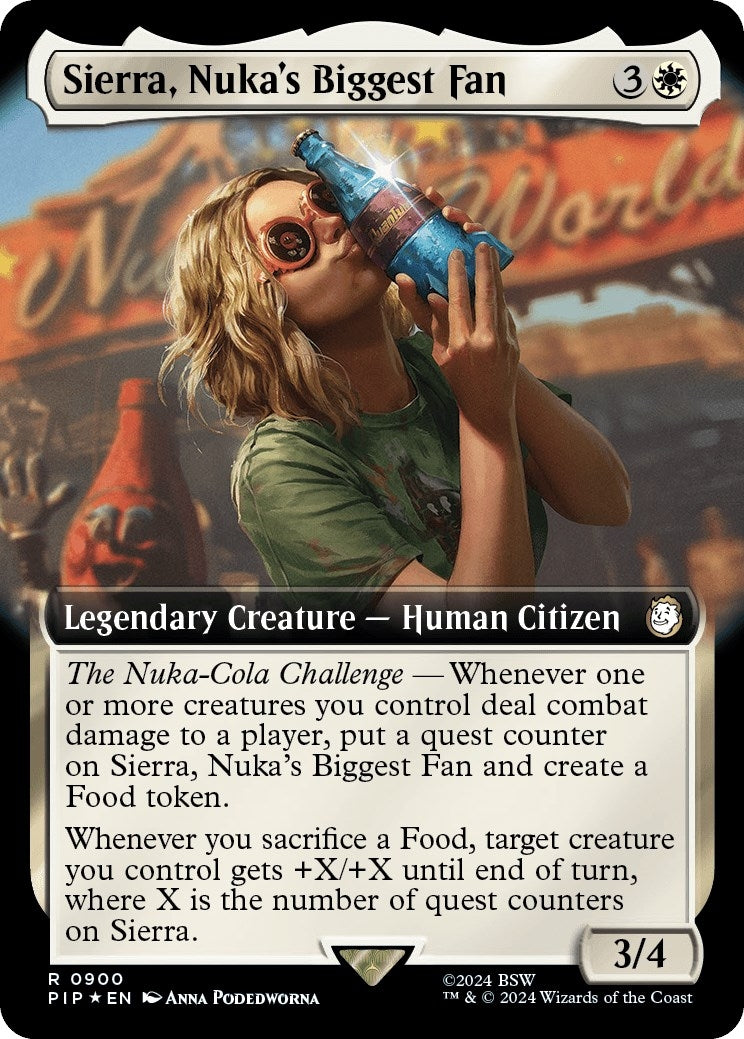 Image for Sierra, Nuka's Biggest Fan (Extended Art) (Surge Foil) (900) (Universes Beyond: Fallout) - Magic: The Gathering