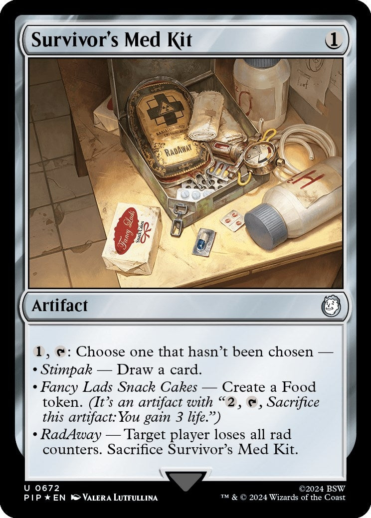 Image for Survivor's Med Kit (Surge Foil) (672) (Universes Beyond: Fallout) - Magic: The Gathering