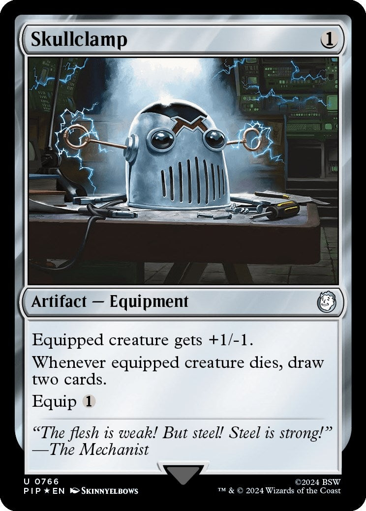 Image for Skullclamp (Surge Foil) (766) (Universes Beyond: Fallout) - Magic: The Gathering