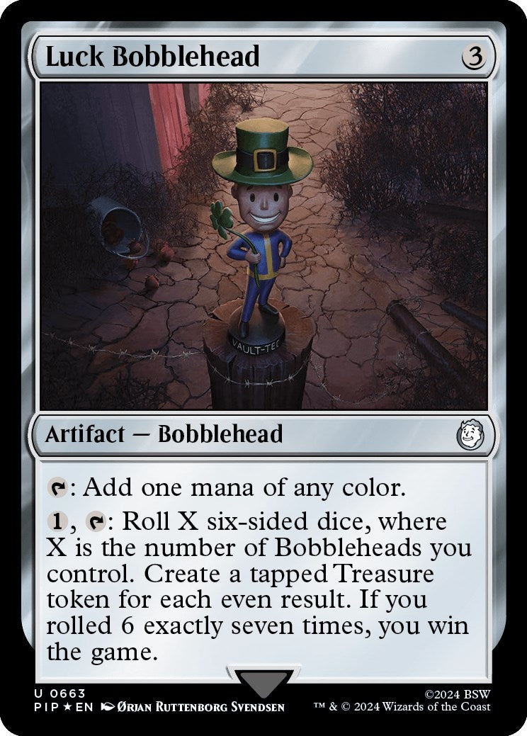 Image for Luck Bobblehead (Surge Foil) (663) (Universes Beyond: Fallout) - Magic: The Gathering