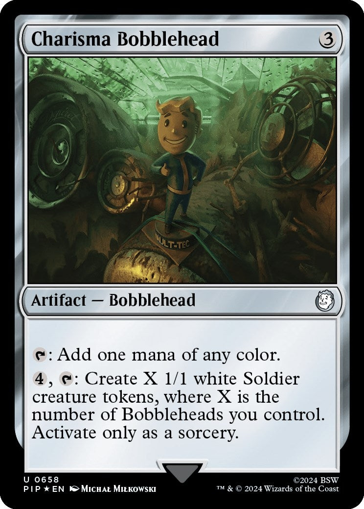 Image for Charisma Bobblehead (Surge Foil) (658) (Universes Beyond: Fallout) - Magic: The Gathering