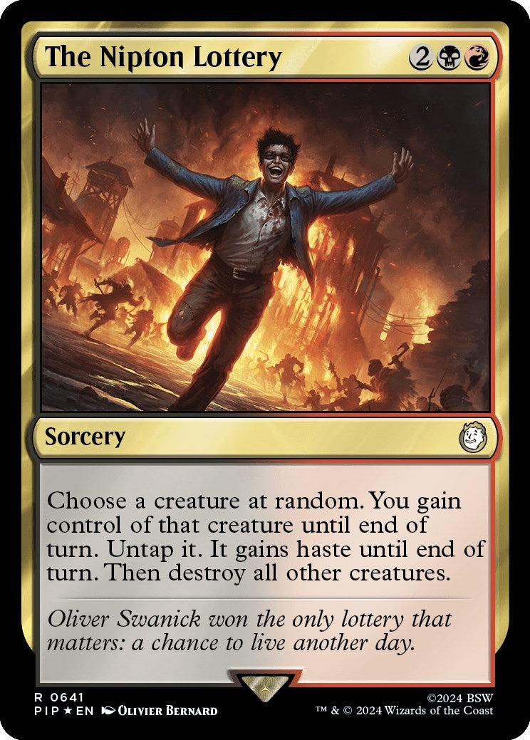 Image for The Nipton Lottery (Surge Foil) (641) (Universes Beyond: Fallout) - Magic: The Gathering