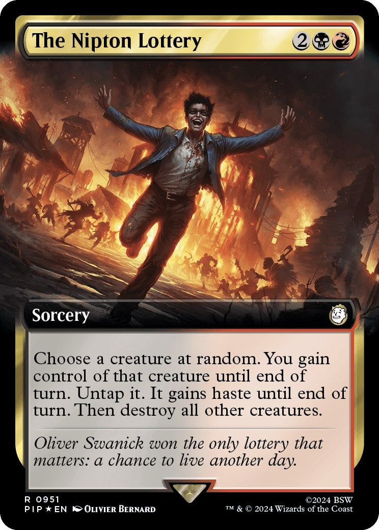 Image for The Nipton Lottery (Extended Art) (Surge Foil) (951) (Universes Beyond: Fallout) - Magic: The Gathering