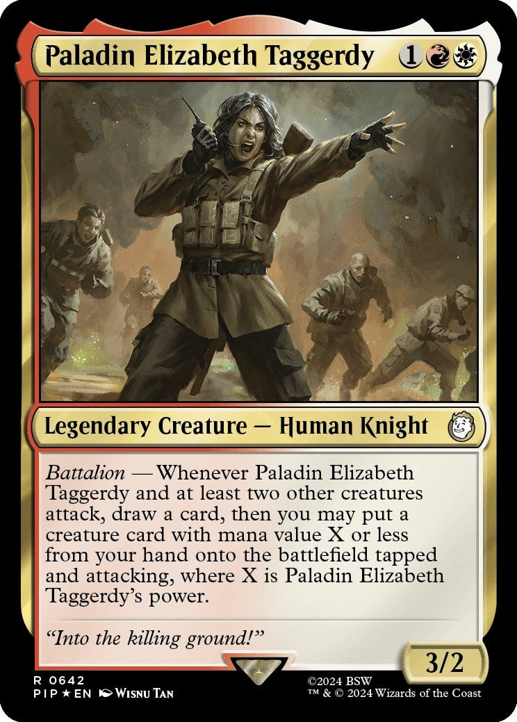 Image for Paladin Elizabeth Taggerdy (Surge Foil) (642) (Universes Beyond: Fallout) - Magic: The Gathering