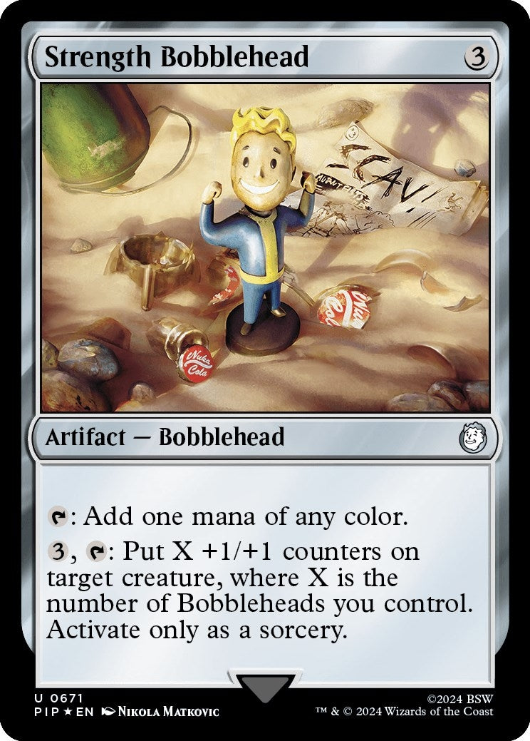 Image for Strength Bobblehead (Surge Foil) (671) (Universes Beyond: Fallout) - Magic: The Gathering